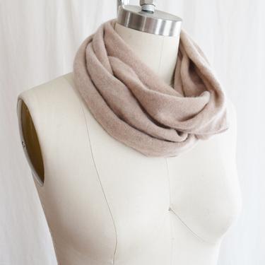 Upcycled Cashmere Neckwarmer in Blush | Handmade + Naturally Dyed | Infinity Scarf | Buff 