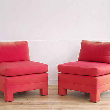 1960’s Upholstered Slipper Chairs