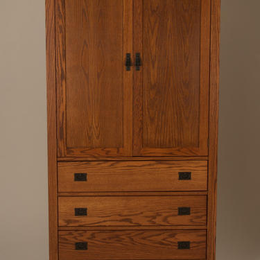 Mission Arts & Crafts Stickley style Wardrobe Armoire 