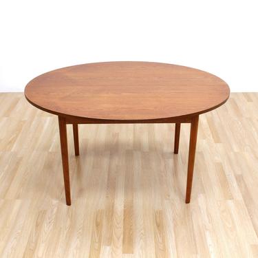 Mid Century Danish Oval Extending Dining Table by Laurits M Larsen 