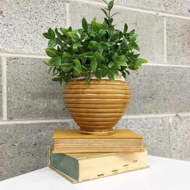 Vintage Vase Retro 1960s Mid Century Modern + Hull Pottery + Urn Vase + #419 + Ceramic + Ribbed Beehive + MCM + Plant or Flower Display 