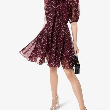 Dolce & Gabbana Polka Dot Silk Organza Mini Dress