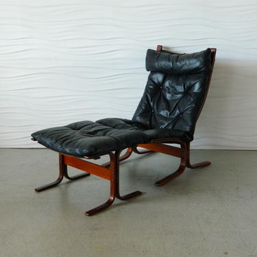 HA-15265 Ingmar Relling Westnofa Leather Siesta Chair & Ottoman