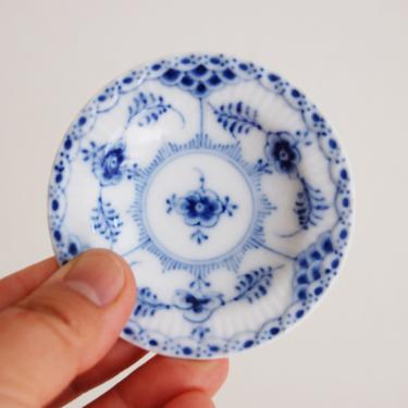 Royal Copenhagen Blue Fluted Half Lace Tiny Plate Made in Denmark, 504 