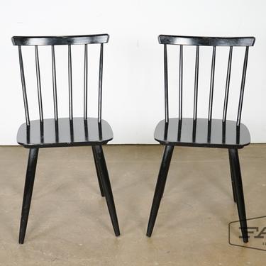 Pair of Black Lacquer KY Varjonen - Finland Chairs