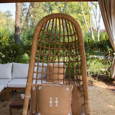 SHIPPING NOT FREE!!! Vintage Bamboo Hanging Chair/ Swing 