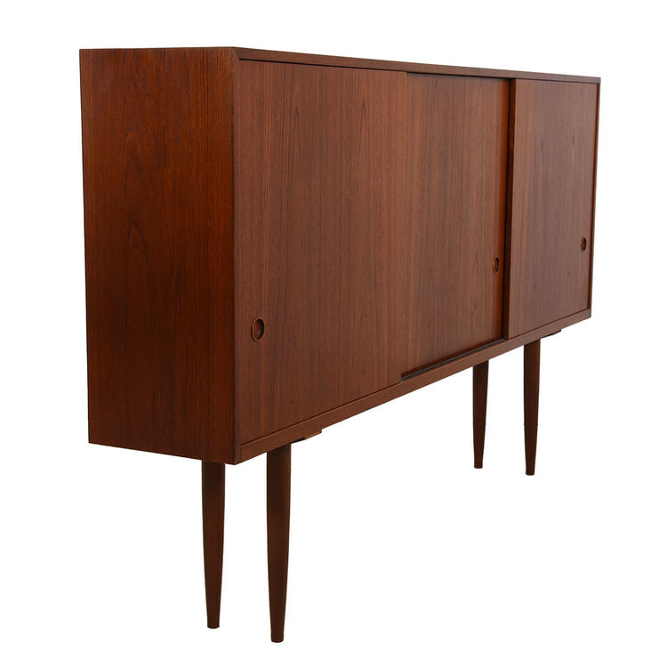 Super-Slim + Tall Cabinet &#8212; Hans Wegner Style Danish Highboard | Room Divider