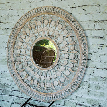 SHIPPING NOT FREE!!! Large Ornate Wall Mirror (distressed finish) 
