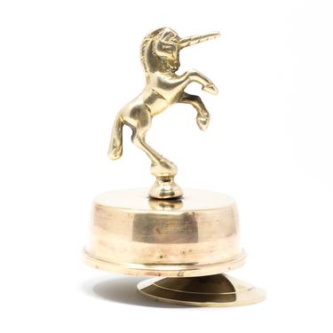 Vintage Brass Unicorn Figurine, Music Box 