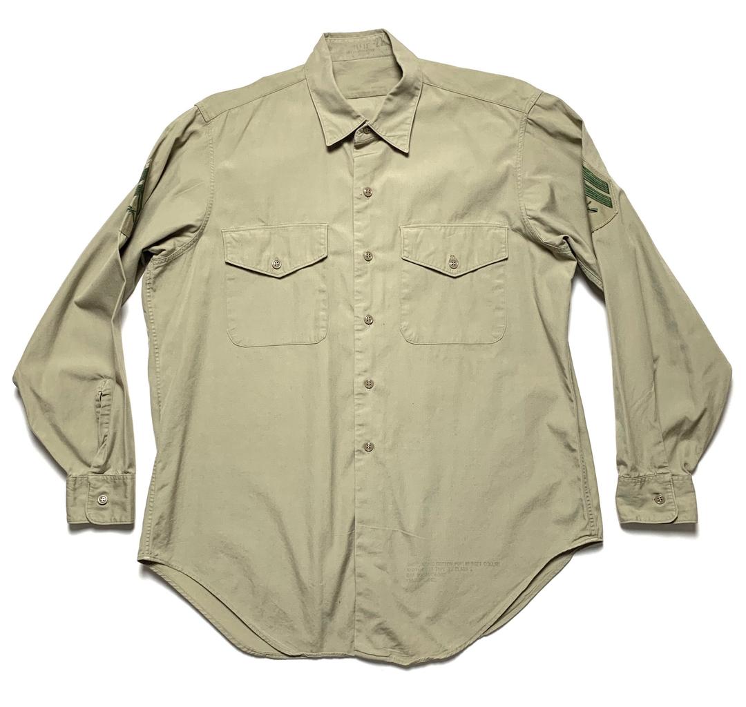 Vintage 1960s US Marine Corps Cotton Poplin Uniform Shirt ~ size ...