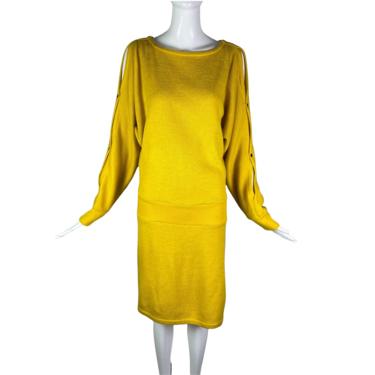 France OVNI Yellow Sweater Dress