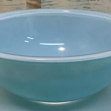 Pyrex &amp;quot;Clear Bottom&amp;quot; Sky Blue Nesting Bowl #325 by JoyfulHeartReclaimed