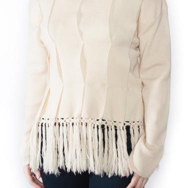 90’s Wool Sweater with Fringe 