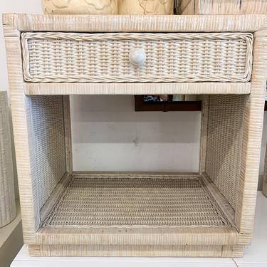 Wicker Wrapped Night Stand