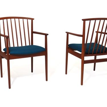 Folke Ohlsson Teak Arm Chairs