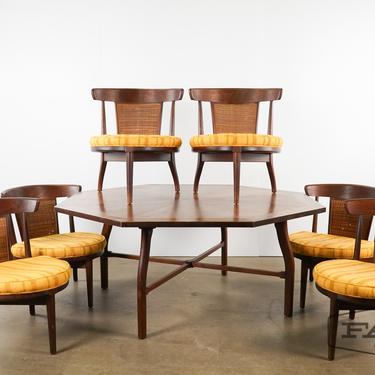 American Modern Low Card Set-Table and 6 Chairs