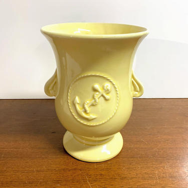 Vintage Robinson Ransbottom Pottery Roseville Anchor Nautical Vase 403 