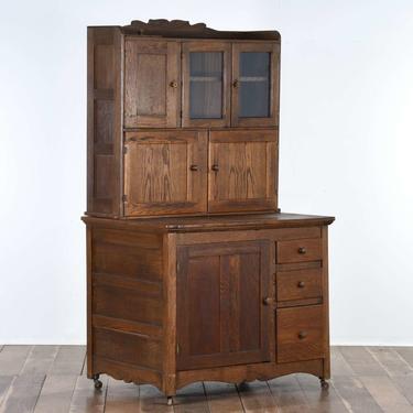 Antique Expanding Hoosier Hutch Kitchen Cabinet