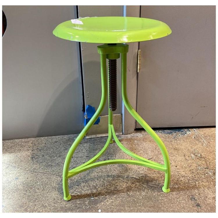 Neon green adjustable stool 