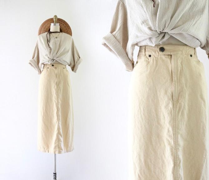 chamomile linen skirt - 28 