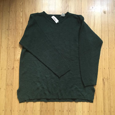 Vintage Green Acrylic Sweater 