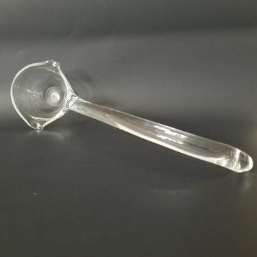 Vintage Glass Punch Ladle / Replacement Punchbowl Ladle / Long Glass Ladle / Glass Spouted Soup Ladle 