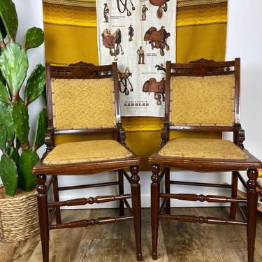 Set of 2 Antique Side Chairs 