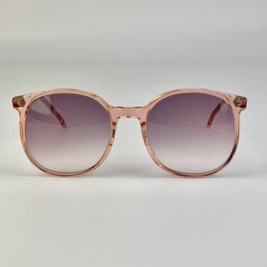 1980'S Oversized Sunglasses with Pink Lenses - by COLORS IN OPTICS - Blush Colored Plastic Frames - Unisex 
