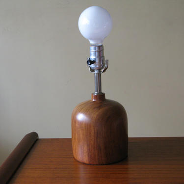 A small Danish teak table lamp 