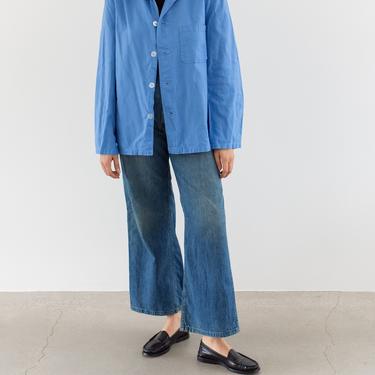 Vintage Clear Sky Blue Flannel Shirt | Unisex Pajama Blouse | M L | 