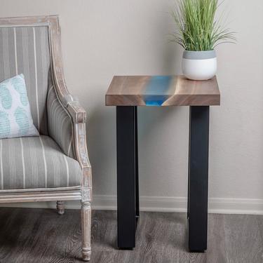 Blue Water Resin End Table's 
