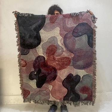 Purple Palette Swatch- Woven Art Throw Blanket- Original design- Made in USA 