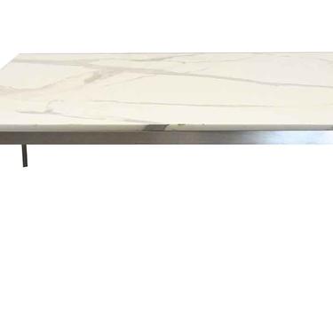 Modern White Marble Top Square Coffee Table