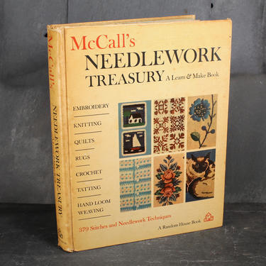 McCall's Needlework Treasury, Vintage 1964 Needlework Instruction Book for Knit, Crochet, Embroidery, Rug-Hooking &amp; More! | FREE SHIPPING 