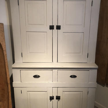 Antique stepback hutch, cabinet, cupboard.  Painted.  Free Aldie VA pickup/Delivery-shipping extra 
