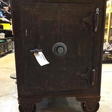 Fabulous vintage safe AND we actually have the combination!  New PT Champion safe. Patented December 12, 1871. #vintage  #vintagestyle  #industrial  #salvage