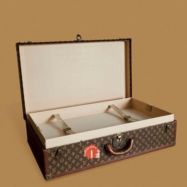 Antique Louis Vuitton Monogram Alzer 80 Hard-Sided Suitcase Trunk | c. 1950s