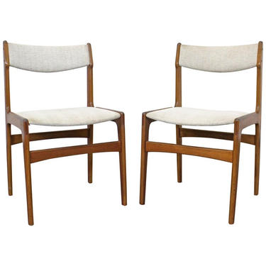 Danish Modern Teak Side Dining Chairs Mid Century Modern - Pair of Chairs 