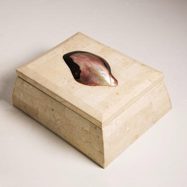 Maitland Smith Hand Made Tessellated Box With Shell Made In Thailand