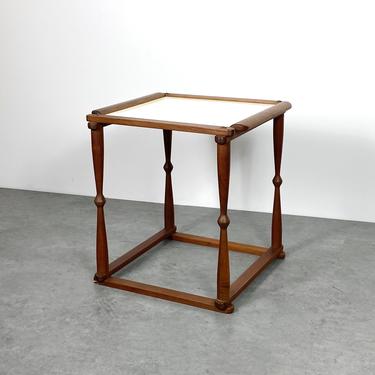 Arthur Umanoff Rare Walnut Tray Side Table 1960s 
