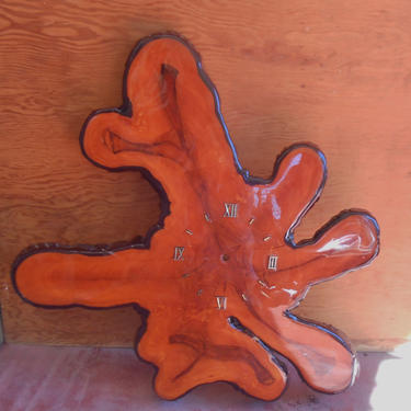 Vintage Wood Slice Tree Log nature cArt Object Clock Nature Outdoor Cabin Man Cave Decor 