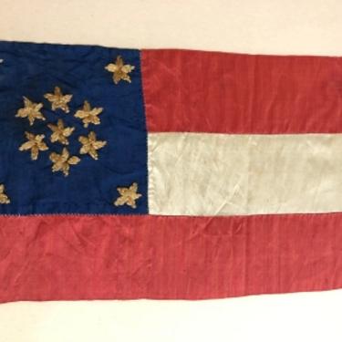 Civil War Era Parade Flag with Hand Written Documents Circa1861
