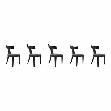 Interlude Home Modern Lacquer Wood Klismos Dining Chair Set of Five