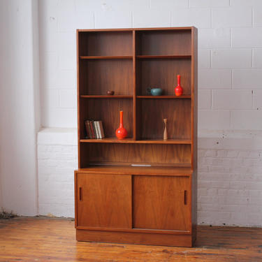 Danish Walnut Cabinet and Bookcase by Hundevad 