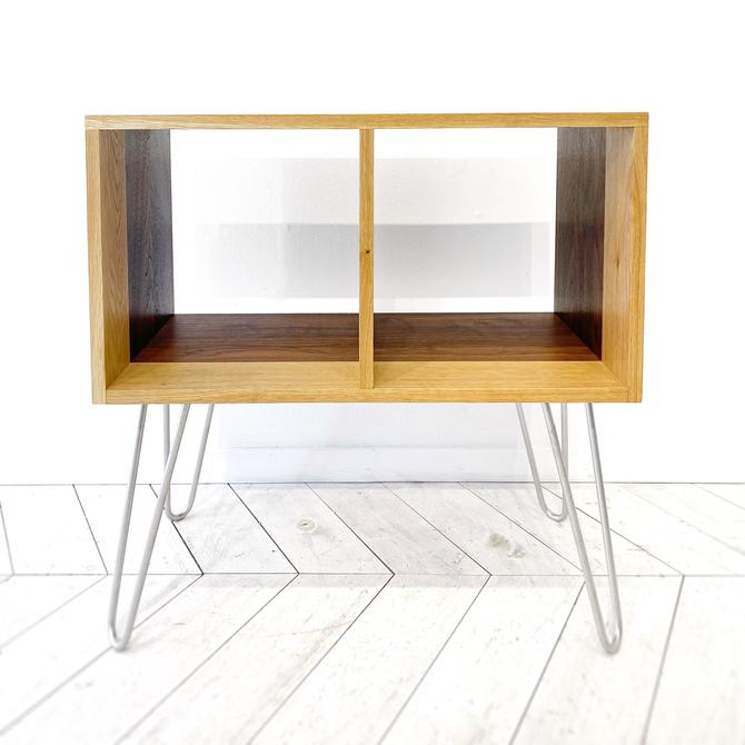 Double Vinyl Unit | Turntable  and Vinyl Disk Console Furniture | Hairpin Legs 