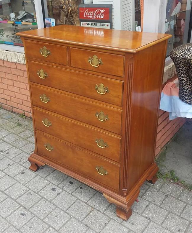 SOLD. SOLD.                   Kindel 6 Drawer Chest of Drawers, cherry. $325. 