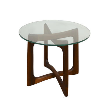 Adrian Pearsall  Table Glass Top Side Table Craft Associates Model 2460 T24 Table Mid Century Modern 