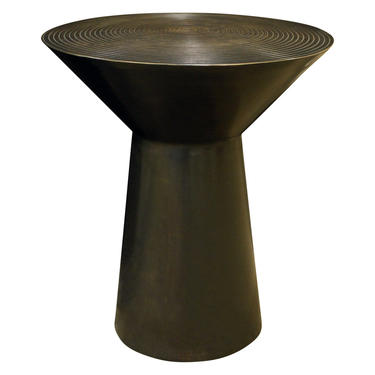 Round Side Table in Bronze 1990s