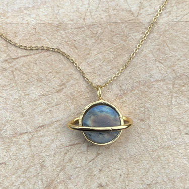 Limited Edition Gold Saturn Pendants Outer Space Planet Astronomy Pendant 