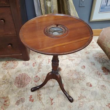 Mid Century Smoking Side Table with Copper Ashtray